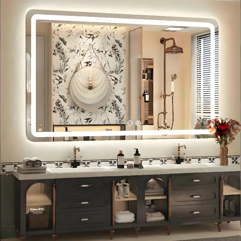 Horizontal Rectangular LED Bathroom Mirror (50% OFF)