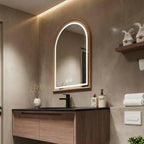 Custom Home Glow Arch LED Mirror