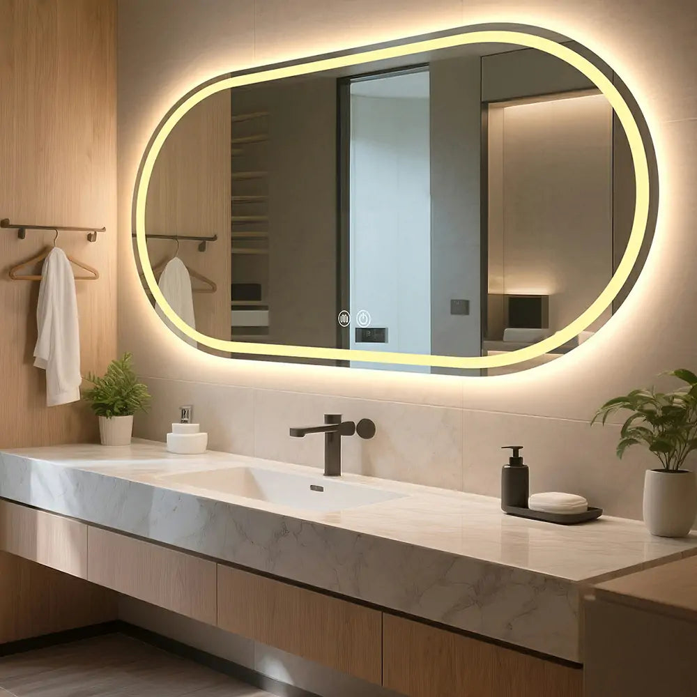 Custom Ellipse Oval LED Mirror