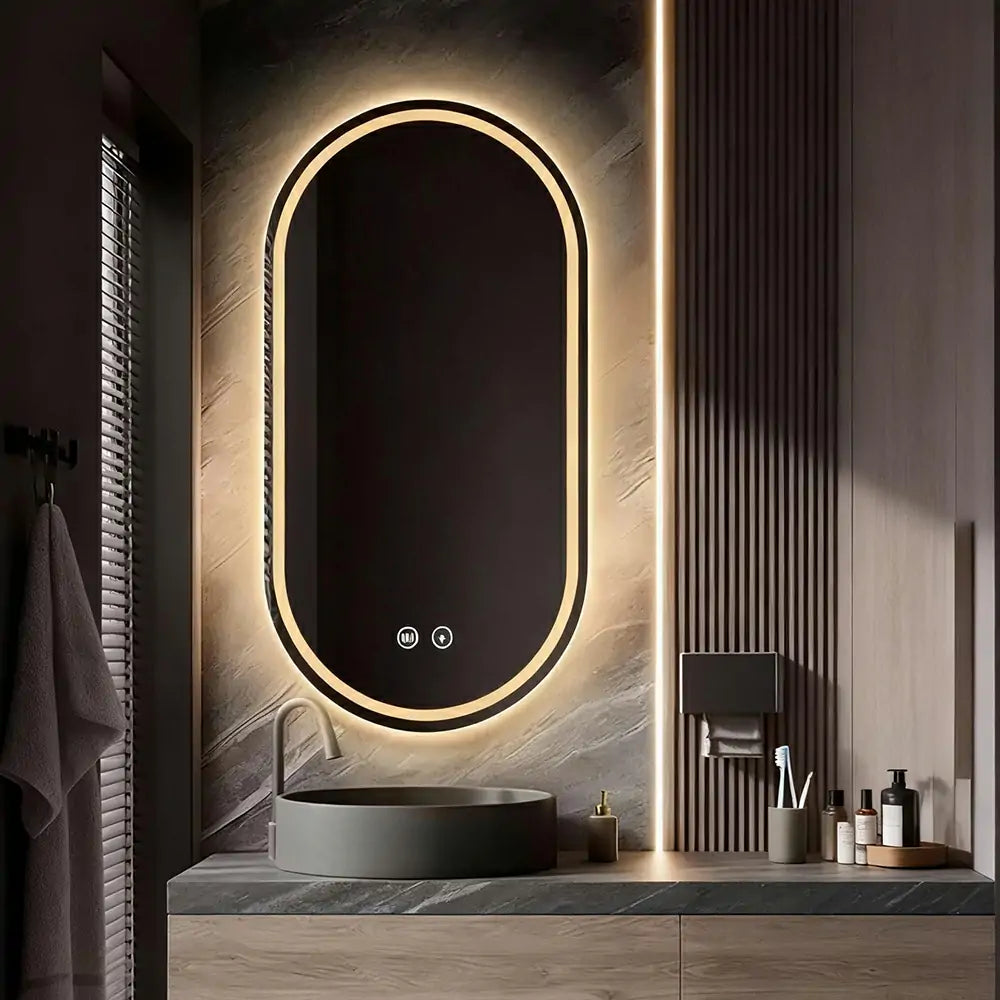 Custom Ellipse Oval LED Mirror
