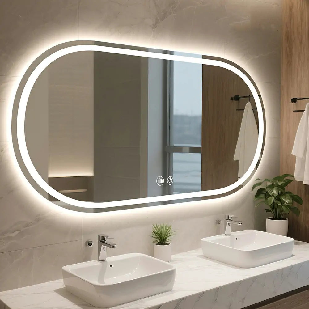 Custom Ellipse Oval LED Mirror