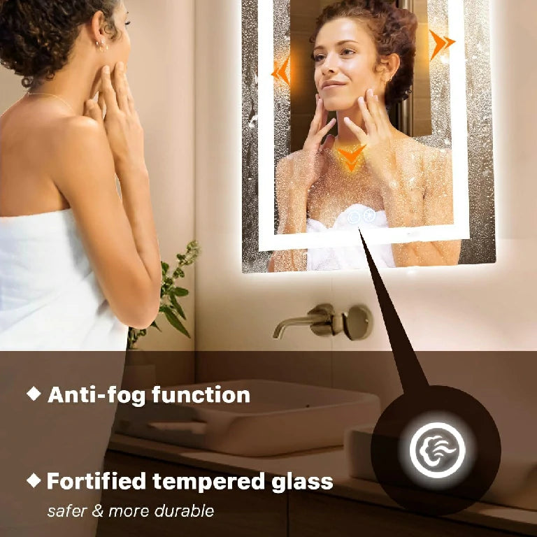 Round LED Bathroom Frameless Vanity Mirror