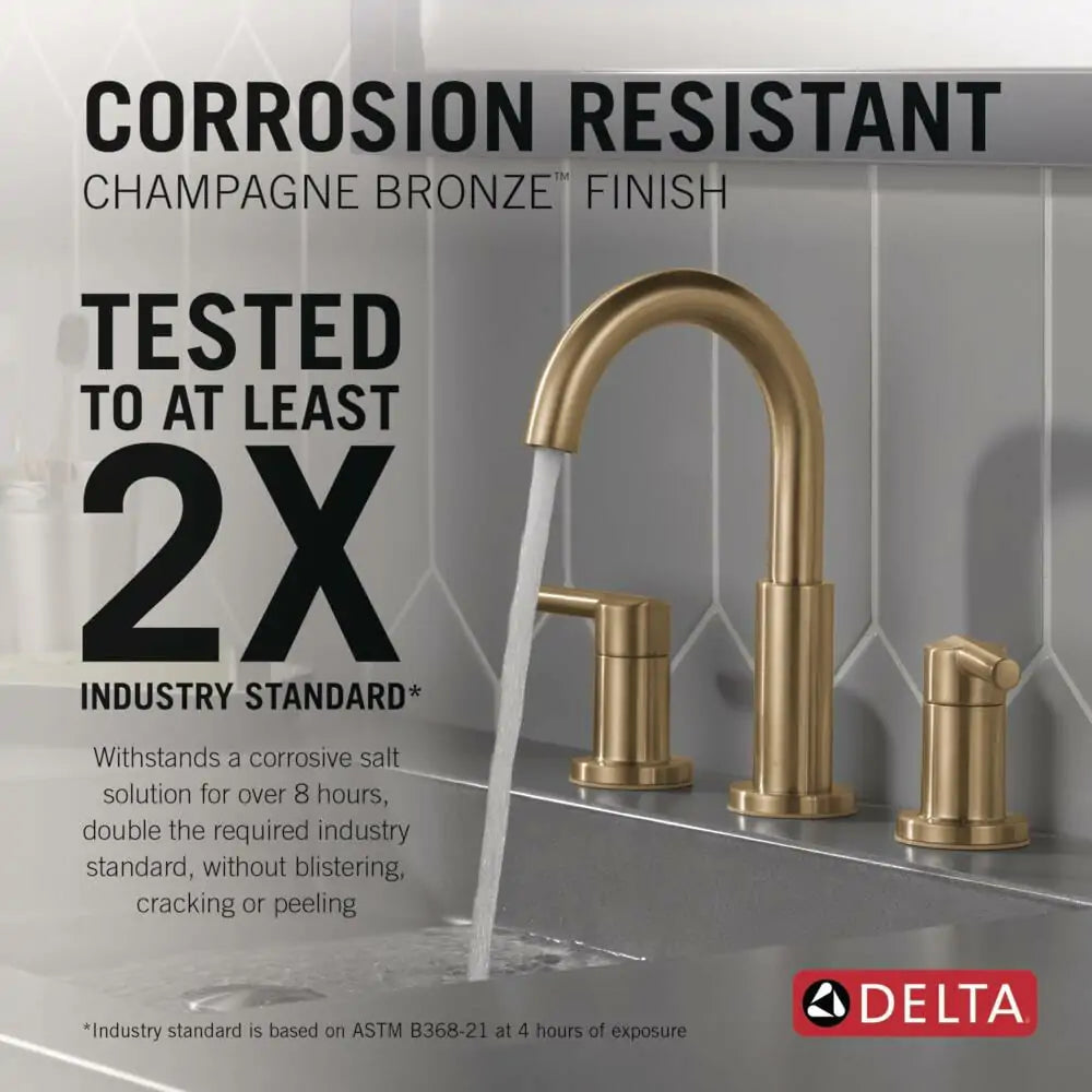 Brushed Gold 3 Hole Bathroom Sink Faucet